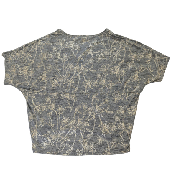 Metallic Foil Dolman Top | WHBM Gold Floral V-Neck Soft Knit Blouse M NWT - Picture 7 of 13